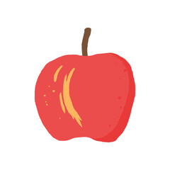 Apple fruit isolated illustration cartoon style