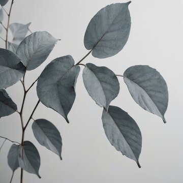 leaves on white background