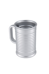 Tin can Mug isolated on white background