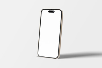 White screen of smartphone new concept 3d illustration