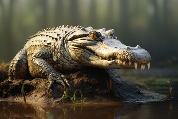 Obraz premium crocodile in the water