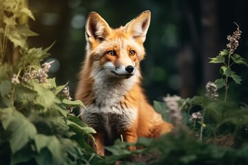 Fototapeta premium red fox in the woods