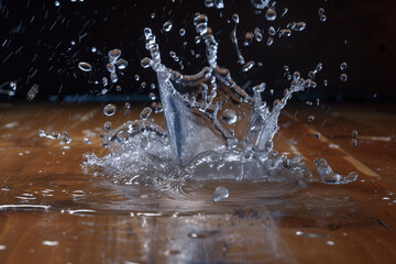 water splash on floor 