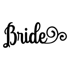 Wedding bridal shower typography design on plain white transparent isolated background for card, shirt, hoodie, sweatshirt, apparel, tag, mug, icon, poster or badge