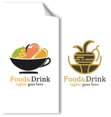 Gourmet Gallery: Elegant Food and Drink Logo Concepts