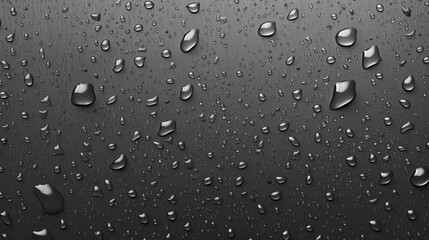 The background of raindrops is in Charcoal color.