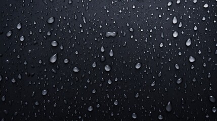 The background of raindrops is in Jet Black color