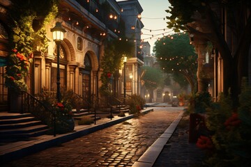 Obraz premium view of the old town