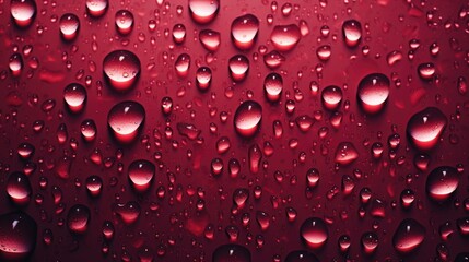 The background of raindrops is in Ruby color.