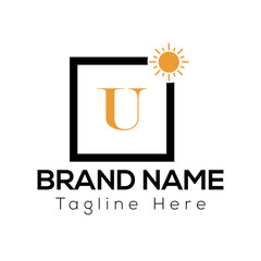 Abstract U letter modern initial lettermarks logo design	