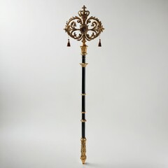 Fototapeta na wymiar antique golden magic staff 