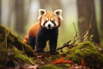 red panda in a forest