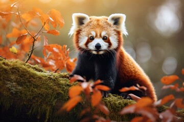 A cute red panda