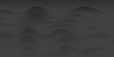 Abstract black and gray wave modern soft luxury texture with smooth and clean vector subtle background illustration.	
