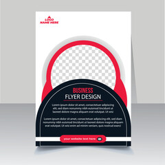A4 flyer design template. Flyer Corporate Template Design, graphic elements, Template Design, abstract business flyer, layout.