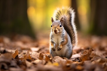 Fototapeta premium Closeup of a cute squirrel