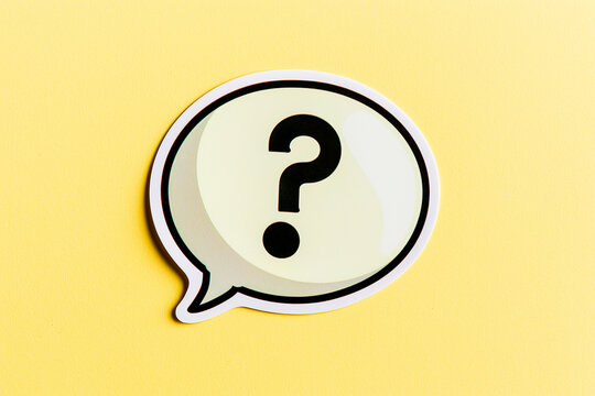 Question Mark on Pink Background. Ask Symbol. Speech Bubble.