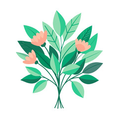 Flower bouquet vector design isolated.