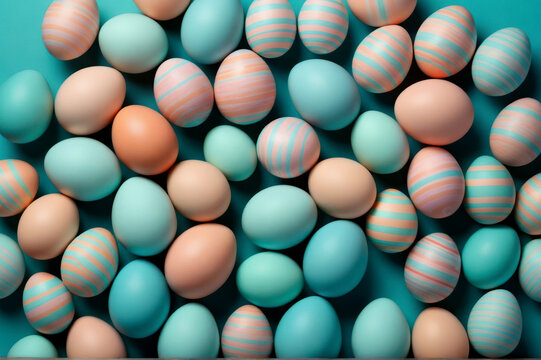 Colorful collection of easter eggs collection. 