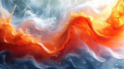 Abstract background, multicolored waves modern art wallpaper.