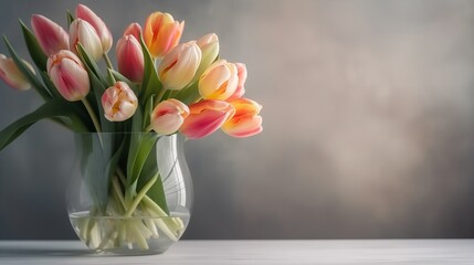 beautiful tulips spring background