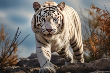 Naklejka premium White tiger