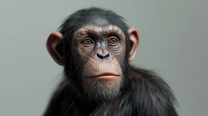 Sierkussen Portrait of a monkey © MOONFERNO ARTS