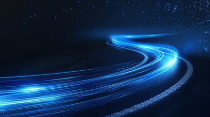 Blue light ray speed motion background vector design futuristic technology concept