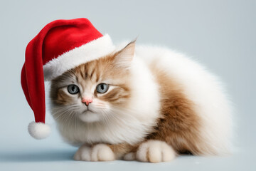 Cat with Santa Hat