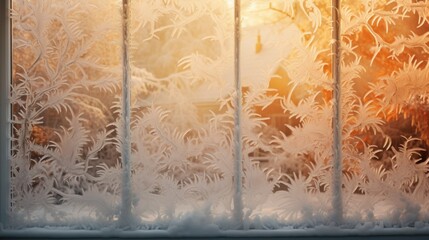  The frost background on the window is in tangerine color