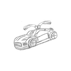 sketch sports car design illustration