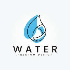 water drop vector logo design concept design template