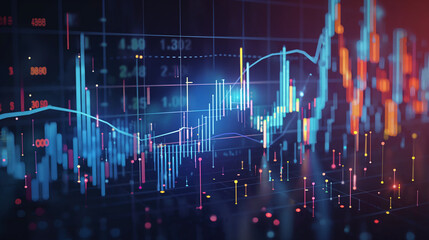 Fototapeta na wymiar Explore Strategies in this Financial Graph, Dive Deep into Strategies with this Stock Market Graph