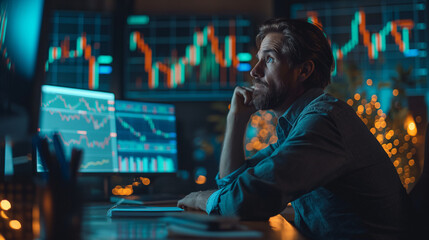 Financial Analyst Utilizes Charts to Navigate Stock Market Trends