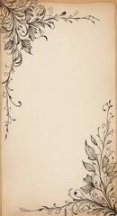 graphics of old paper with a delicate black ornament