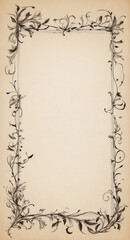 graphics of old paper with a delicate black ornament