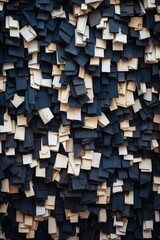 Black and white wooden blocks arranged together
