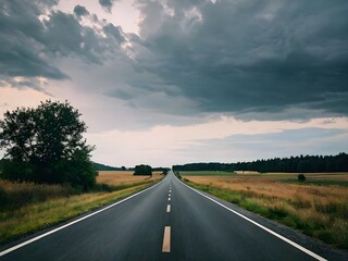 Fototapeta premium empty on a highway