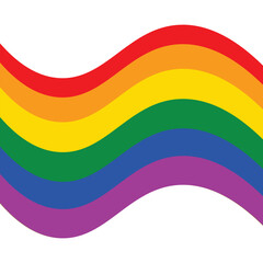 Rainbow element isolated on white. Distorted rainbow(s)