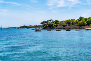 Fototapeta na wymiar Taranto, la spiaggia dell'isola di San Pietro nell’arcipelago delle Cheradi