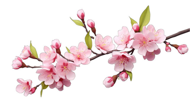 Almond pink spring png / transparent