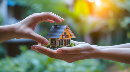 Une transaction immobilière entre un acheteur et un vendeur.