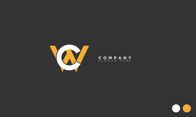  WC Alphabet letters Initials Monogram logo CW, W and C