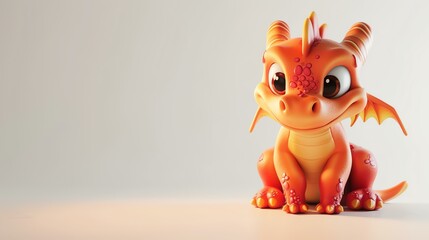 A charming and captivating 3D illustration of a lovable dragon, bringing a touch of enchantment to any project.