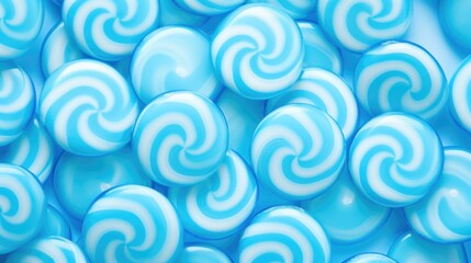 Fototapeta na wymiar Background made of lollipops in Arctic Blue color.