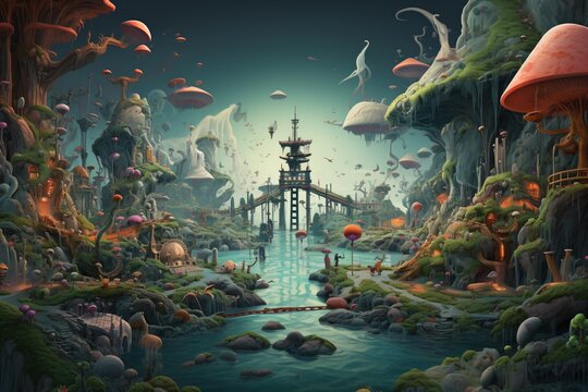 Illustration of a parallel universe