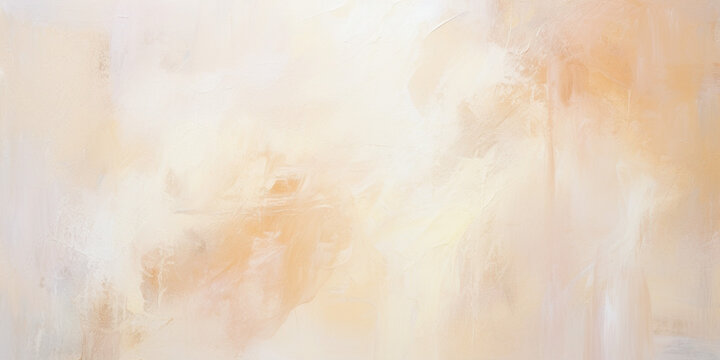Fototapeta Abstract pale, creamy, pastel, soft, sepia brown and orange color contemporary oil paint brushstrokes texture pattern painting wallpaper background, art painting. Artistic backdrop