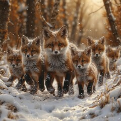 Snow Patrol: Family of Foxes in Winter