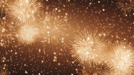 Background of fireworks in Tan color