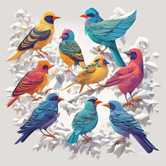 seamless pattern with birds
